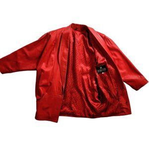 80's red leather jacket